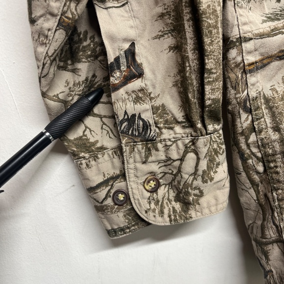 K's Outdoors Men's XL Deer Hunting Long Sleeve Button Shirt Tan Buck Hunt - Picture 5 of 7